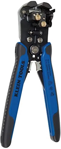 Klein Tools 11061 Pelacables autoajustable, resistente, para 10-20 AWG sólido, 12-22 AWG trenzado y Romex Wire 12/2 y 14/2
