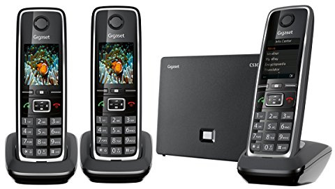 Gigaset C530 IP Trio Telefono Cordless, Nero [Francia]