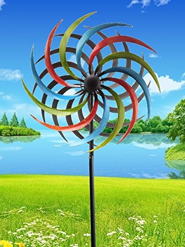 Windrad Art Ferro Bunt Metall, 37,5x14x175 cm