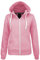 Parsa Fashions Ladies Plain Zip Up Hoodie Womens Fleece Hooded Top Long Sleeves Front Pockets Soft Stretchable Comfortable (Baby Pink/4XL UK-20)