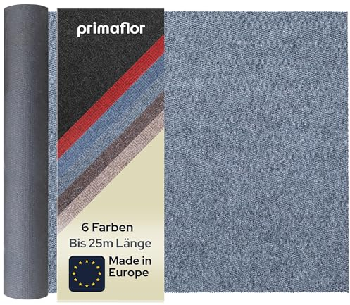 Primaflor Sauberlauf - PICOLLO, Grau-Blau, 1,00m x 3,00m, Rutschfester Schmutzfangläufer Meterware, Robuster Küchenläufer nach Maß, Zuschneidbarer Teppichläufer, Eingangsmatte für Flur und Windfang