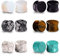 D&Min Jewelry 6 Paare Mix Organic Stein Plugs Ear Piercing Expander Flesch Tunnel Plugs 0g(8mm)