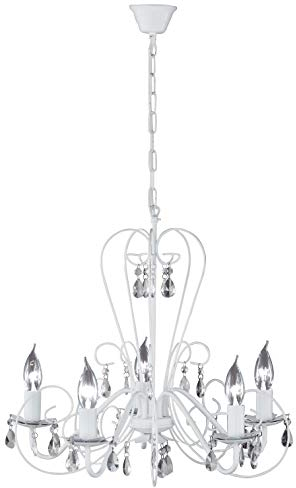 Fischer & Honsel Leuchten 18415 Fischer & Honsel Krone weiß Behang klar