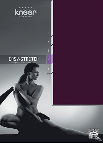 Kneer Spannbettlaken Easy-Stretch, brombeer, Größe Bettlaken:140 x 200 - 160 x 220