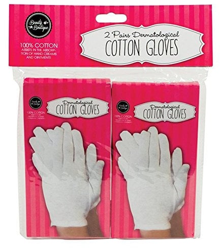 LoveBeauty Dermatologische Baumwollhandschuhe - 100% Baumwolle, 2 Count (Pack of 2), Trockenhaut, MOISTURIZING_SOCK_GLOVE