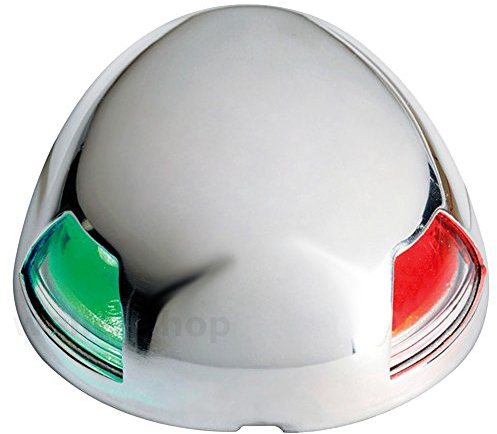 wellenshop LED Zweifarbenlaterne Positionslicht Edelstahl für Boot Bootsbeleuchtung Navigationslicht