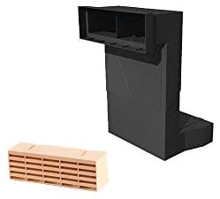 Telescopic Adjustable Underfloor Cavity Vent with Air Brick Ventilator Airbrick (Buff Air Brick)