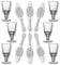 6X La Rochere Absinth Glas Pontarlier 300 ml + 6X Absinth Löffel Antique