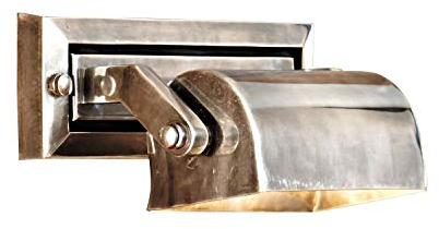 LOBERON Wandlampe Nada, hochwertige Wandleuchte, schwenkbarer Lampenschirm, zeitlos-elegantes Design, Antik-Finish, Messing, antiksilber