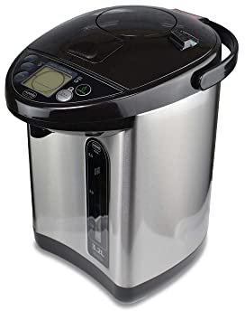 Addis Thermo Pot Instant Thermal Hot Water Boiler Dispenser, 3.2 Litre, Stainless Steel/Black (516521)