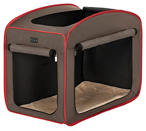 Petsfit Cajón Plegable portátil de la Tienda Que acampa, Peso Ligero suben el cajón del Recorrido, Perrera Suave de la Tela con la Estera del paño Grueso y Suave, 68 x 47 x 48cm
