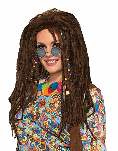 Hippie Perücke mit Dreadlocks Herren Damen Dreads 70er Jahre Seventies Woodstock
