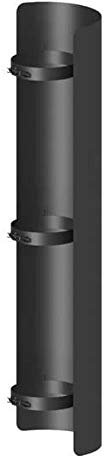 Ø 120 mm Ofenrohr Strahlungsschutz 100 cm Schwarz - 2mm Stahlblech - Sensotherm Beschichtung - für den Sichtbereich geeignet - Hitzeschutzblech - Ofenrohrschutzblech