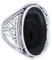 mantraroma Ring Silber 925 Damen Onyx Edelstein schwarz ausgefallen verspielt
