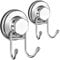 SANNO Starke Haken mit Vacumn Saugnäpfe Power schwer flach Pflicht für glatte Wand Oberfläche Handtuch Bademantel Bad Küche Dusche Bad Coat, neverrust Edelstahl (2pcs))