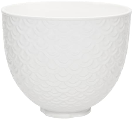 KitchenAid KSM2CB5TWM KSM2CB5T 4.5-5 Quart Ceramic Bowl, White Mermaid lace