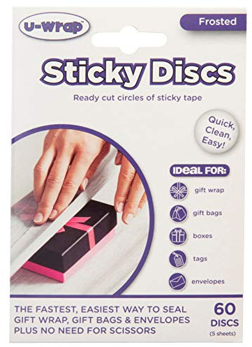 U-Wrap Sticky Discs Single Sided Adhesive Tape 25mm dia Pack of 60 202178
