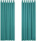 Deconovo Vorhang Verdunkelung Thermo Vorhänge Lärmschutz mit Schlaufen, 210x140 cm(HöhexBreite), Türkis, 2er Set