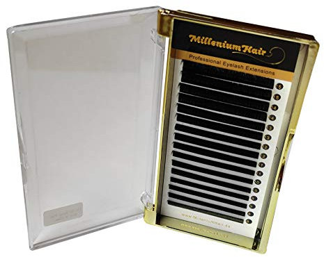 Self-Fanning Eyelashes - Easy Fans Lashes - Silk Lashes - Silk Eyelashes - Volume Eyelashes - C-Curl - 0.03 mm Thickness - Mix 8-15 mm - 16 Strips