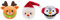 HugSmart Pet Merry Dogmas Quietschendes Hundespielzeug, 2-in-1-Weihnachtsstachelbälle, Keine Füllung, interaktive Plüsch-Hundebälle für kleine, mittelgroße und große Rassen (3er-Pack)