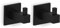 Kon-fort Home Handtuchhaken Schwarz Eckig Bad und Küche 2 Stück Design aus Edelstahl AISI 304 Mattschwarz Zum Bohren.