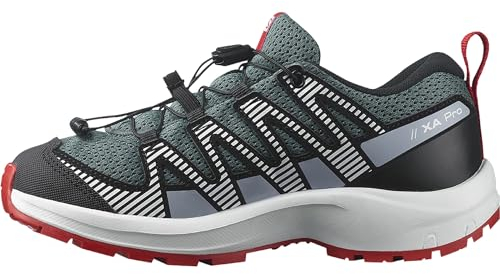 Salomon XA Pro V8 Unisex Kinder-Multisportschuhe, Präzise Passform, Grip in jedem Gelände, Sportlicher Look, Stormy Weather, 39