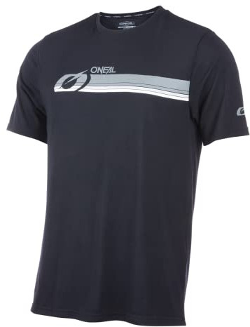 O'NEAL | Mountainbike-Shirt | MTB Mountainbike DH Downhill FR Freeride | Atmungsaktives Material, Schnell trocknend, antibakteriell | Slickrock Jersey V.22 | Erwachsene | Schwarz Grau | Größe S