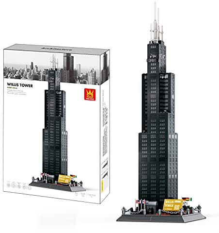 Architectural Model to Build with Building Blocks. Willis Tower, Chicago