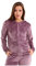 nolihoo Tuta sportiva da donna, in velluto, morbida, morbida, con chiusura lampo, 2 pezzi, per interni ed esterni, Lilla, S