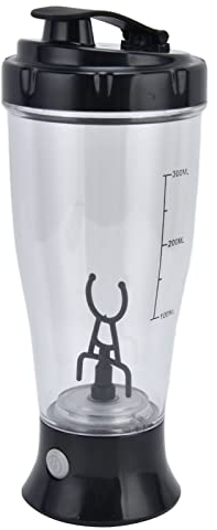 Elektrischer Mixbecher, Tragbarer Mixer Tragbarer Mixbecher 350ml Automatischer Shaker-Becher Kaffee-Milch-Schüttelflasche für Protein-Shakes(Klassisches Schwarz)