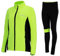 Airtracks Damen Thermo Winter Fahrradtrikot Set Pro Line - Thermo Fahrradjacke Pro Line + Thermo Fahrradhose Lang - Warm Winddicht - schwarz-neon - XXL