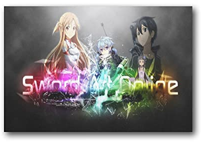 XINXUN SAO Sword Art Online-Anime-Poster, Szene, Grafikbild, Druck, Wandkunst, Poster, Malerei, Leinwand, Poster, Kunstwerke, Geschenkidee, Raumästhetik, 30 x 45 cm