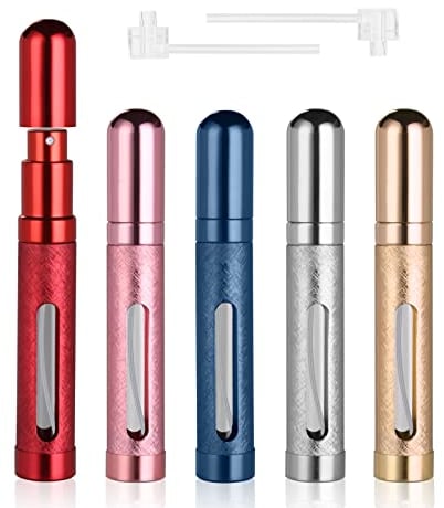 ACWOO Mini Bouteille Vaporisateur de Parfum Vide Atomiseur, 5PCS Rechargeable 12ML Portable, Voyage, Facile à Ingérer, Etanchéité Solide, L'odeur ne S'évapore Pas