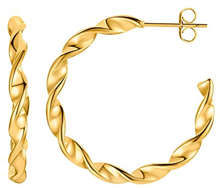 Heideman Ohrringe Ilva Damen aus Edelstahl gold farbend poliert Ohrstecker hängend für Frauen vergoldet