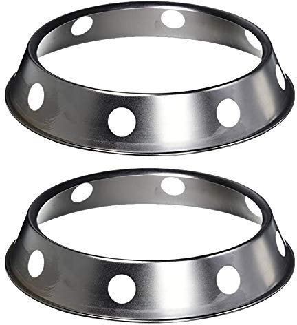 Vcsheh 2 StüCke Edelstahl Wok Ring Metallisch Wok Gestell mit Rundem Boden 10,43 X 11,8 Universal GrößE für Pfannen