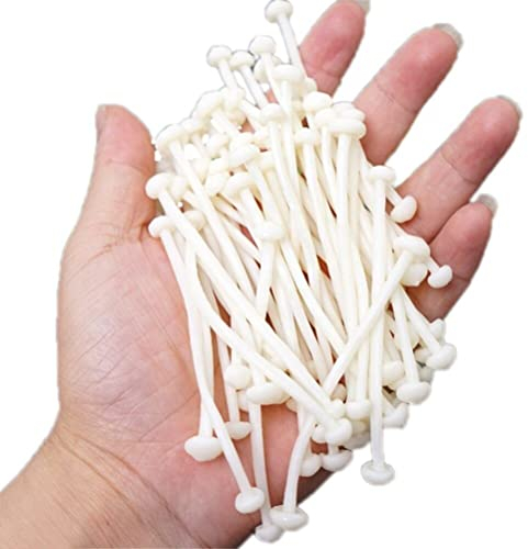 Vepoty Künstlicher Enoki-Pilz, 10 Stück, künstliches Gemüse, lebensecht, dekoratives Lebensmittel-Set für Zuhause, Küche, Party-Dekoration