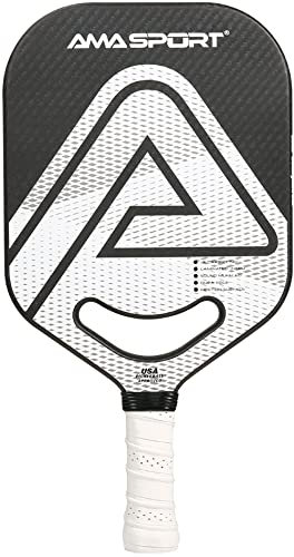 AMA Sport – APB-PP002-3KW – Pala de Pickleball Carbono 3K Fusion – Núcleo de 20 mm – MAX Spin – Textura de Grafito – Potencia y Control