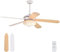COSTWAY Deckenventilator Mit Beleuchtung, 132cm Ceiling Fan Mit Fernbedienung, Kristall Deckenventilator mit 3 Windgeschwindigkeiten & 5 umkehrbaren Flügeln, Hält Leuchtmittels E27x3(nicht inkl.)