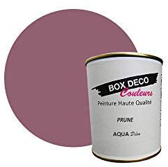 BOX DECO COULEURS Peinture murale acrylique aspect satin Aqua Déco - 750ml, Violet Prune