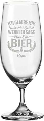 Leonardo Bierglas mit Gravur - Ich glaube mir nicht mal selbst - Personalisiert mit Namen - Biertulpe als Geschenk für Bierkenner - Geschenkidee für Männer - Geschenke für Papa zum Vatertag