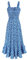GRACE KARIN Women Summer Floral Maxi Dress Squar Neck Chiffon A Line Strappy Smocked Boho Beach Dress Blue Floral L