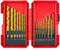 YIYITOOLS 21-teiliges Titan-Spiralbohrer-Set, Kobalt-Bohrer-Sets, Titan-Spiralbohrer-Set zum Schneiden von Hartmetallen wie Edelstahl, Aluminiumlegierung und Titanlegierung