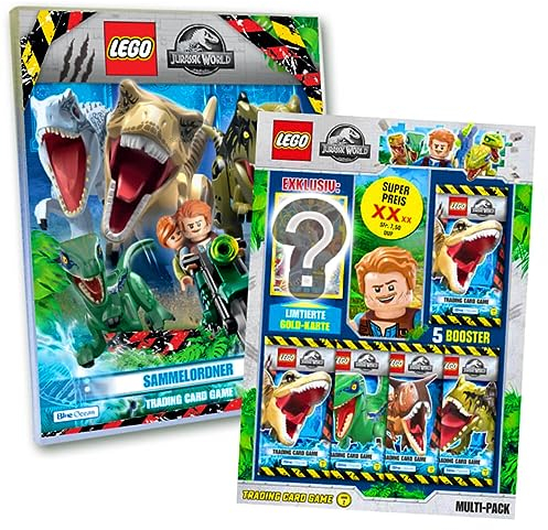 Lego Jurassic World Serie 2 Karten - Trading Cards - 1 Sammelmappe + 1 Multipack Sammelkarten Bundle