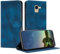 Mo-Beauty Handyhülle für Samsung Galaxy J6 2018 / J600, PU Leder Brieftasche Klapphülle Magnetic Standfunktion Kartenfach Schutzhülle hülle für Samsung J6 2018/J600 - Blau