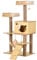 PawHut Wooden Cat Tree for Indoor Cats Climbing Tower for Large Cats with 5 Scratching Posts Hammock Toy Ball 130cm