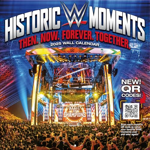 TURNER LICENSING Wwe Historischer Veranstaltungskalender 2025, 30,5 x 30,5 cm, Team-Wandkalender (25998012200)