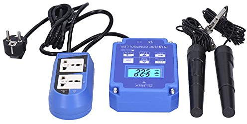 PH-803W PH-ORP-Controller mit Dual-Messanzeige, BNC-Sockelelektroden für Wasserqualitätsüberwachungstool (EU-Stecker 250 V)