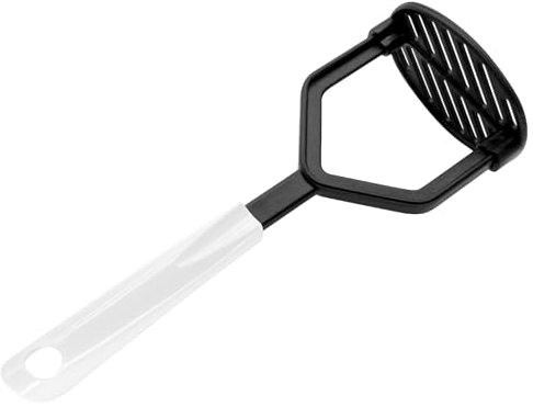 Fackelmann ARCADALINA Masher, Food & Vegetable Ricer, Food Crusher for Mashed Potatoes, Jam, Vegetables or Fruit, Anti-Scratch, Non-Stick, Heat-Resistant, Dishwasher Safe, Black & White, 29x9.8x8.8cm