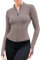 EFFAN Sportjacke Damen Yoga Shirt Kleidung Eng Sportbh Damen Fitness Laufshirt Langarm Mom Pilates Jogging Gym Jacke Clothes Sportklamotten Oberteil Haiyueyan XS