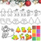 QIURUYUE 12 Stück Weihnachten Basteln Kinder, 12 Stück Fensterbilder Weihnachten Basteln,Sonnenfänger Bastelset Weihnachten,Bastelvorlagen Fensterb